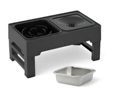 Adjustable Elevated Double Pet Bowl Station
