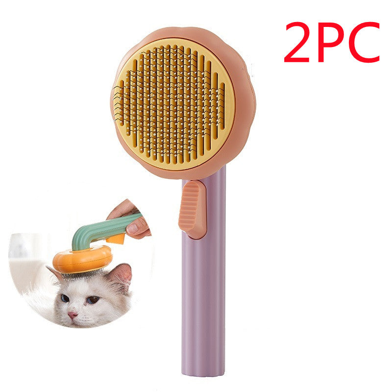 Self-Cleaning Wire Pet Grooming Brush